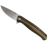 Нож складной Кузница Семина "Амур" (техно), сталь AUS-10 рукоять G10 черно-коричневая