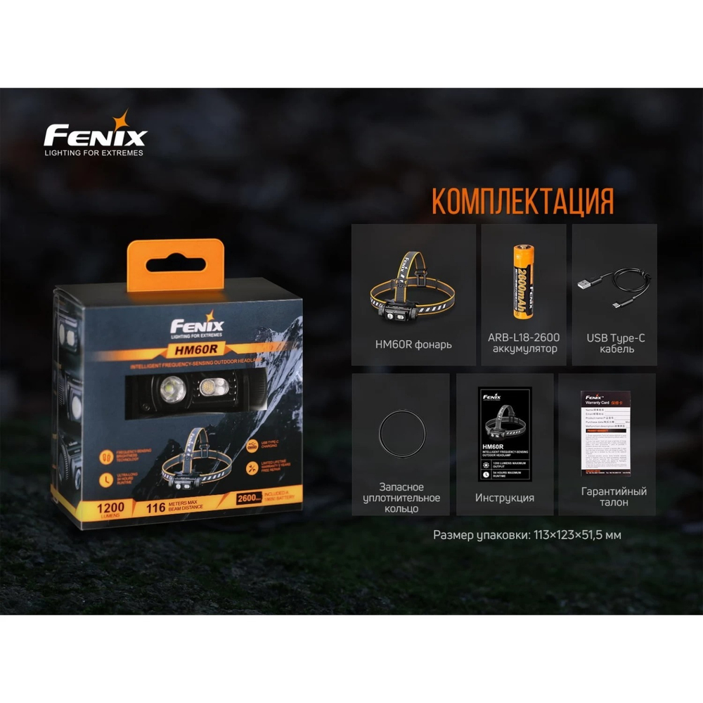 Фонарь Fenix HM60R