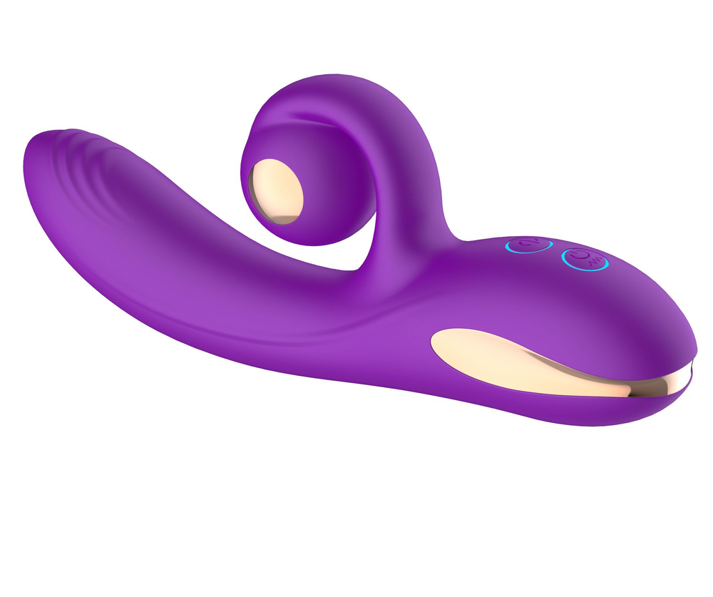 Вибратор-кролик Secwell с ротацией ствола, фиолетовый