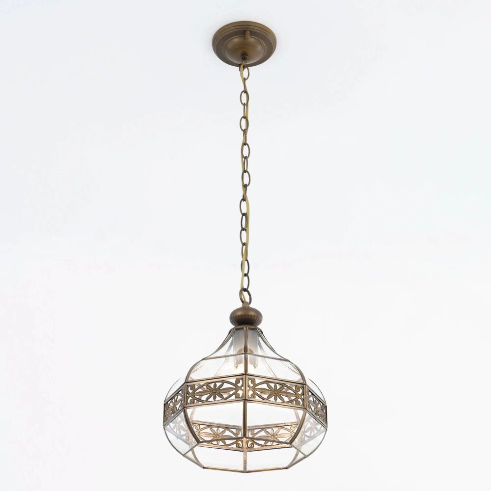 Citilux Гера-2 CL444210 Подвесной светильник витражный Бронза