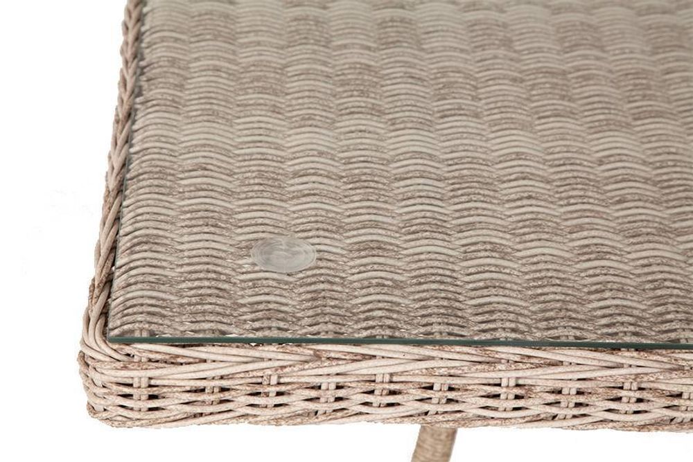 "Латте" плетеный стол из искусственного ротанга 160х90см, цвет бежевый