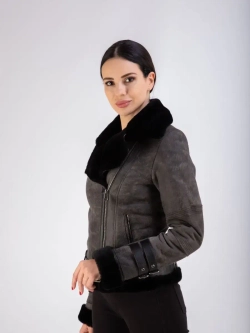Дубленка женская натуральная авиатор