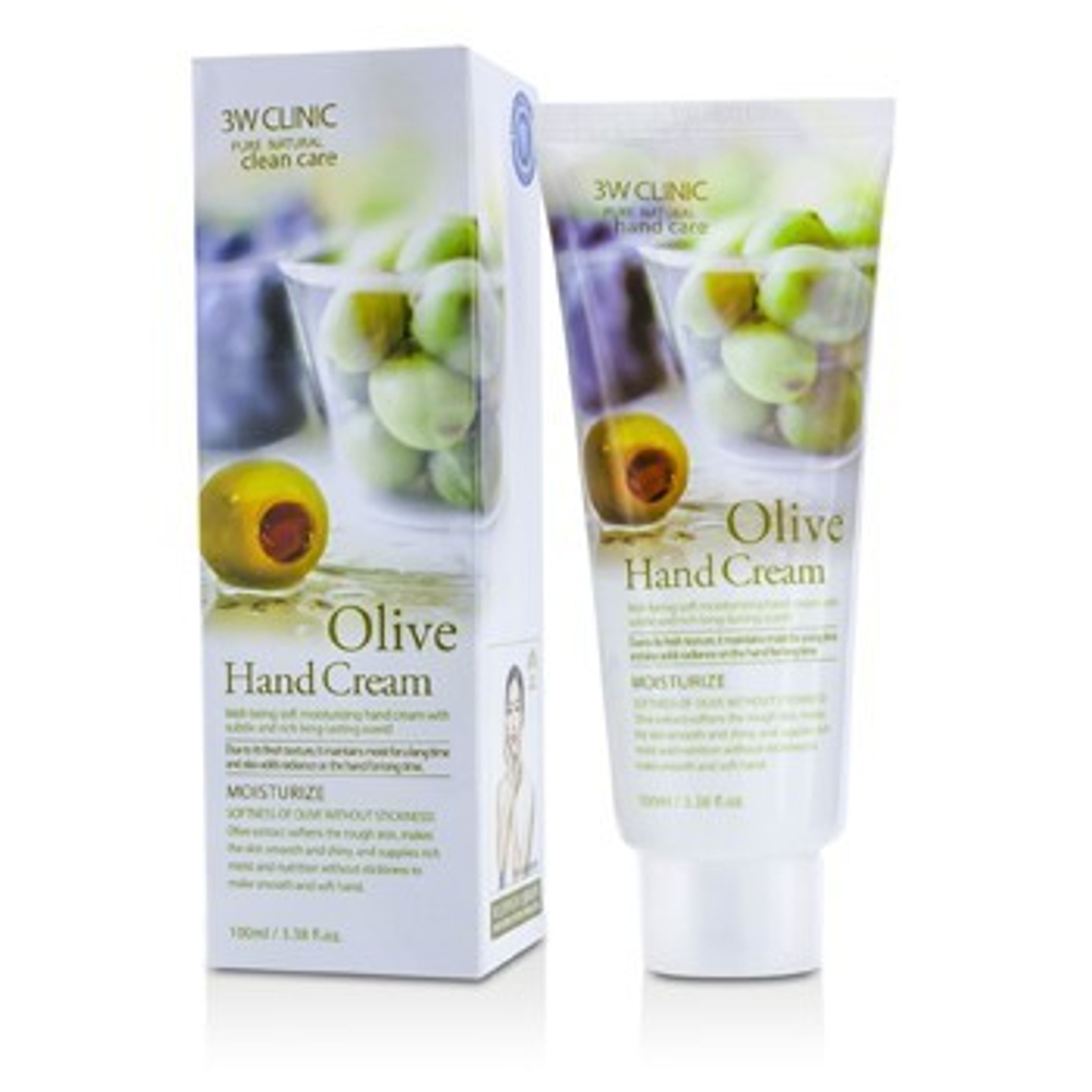 3W CLINIC Крем д/рук увлажняющий с экстрактом ОЛИВЫ Olive Hand Cream, 100 мл