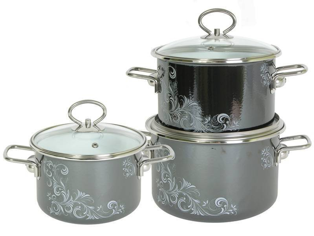 Набор кастрюль "Iseberg" №02 мокр.асф.