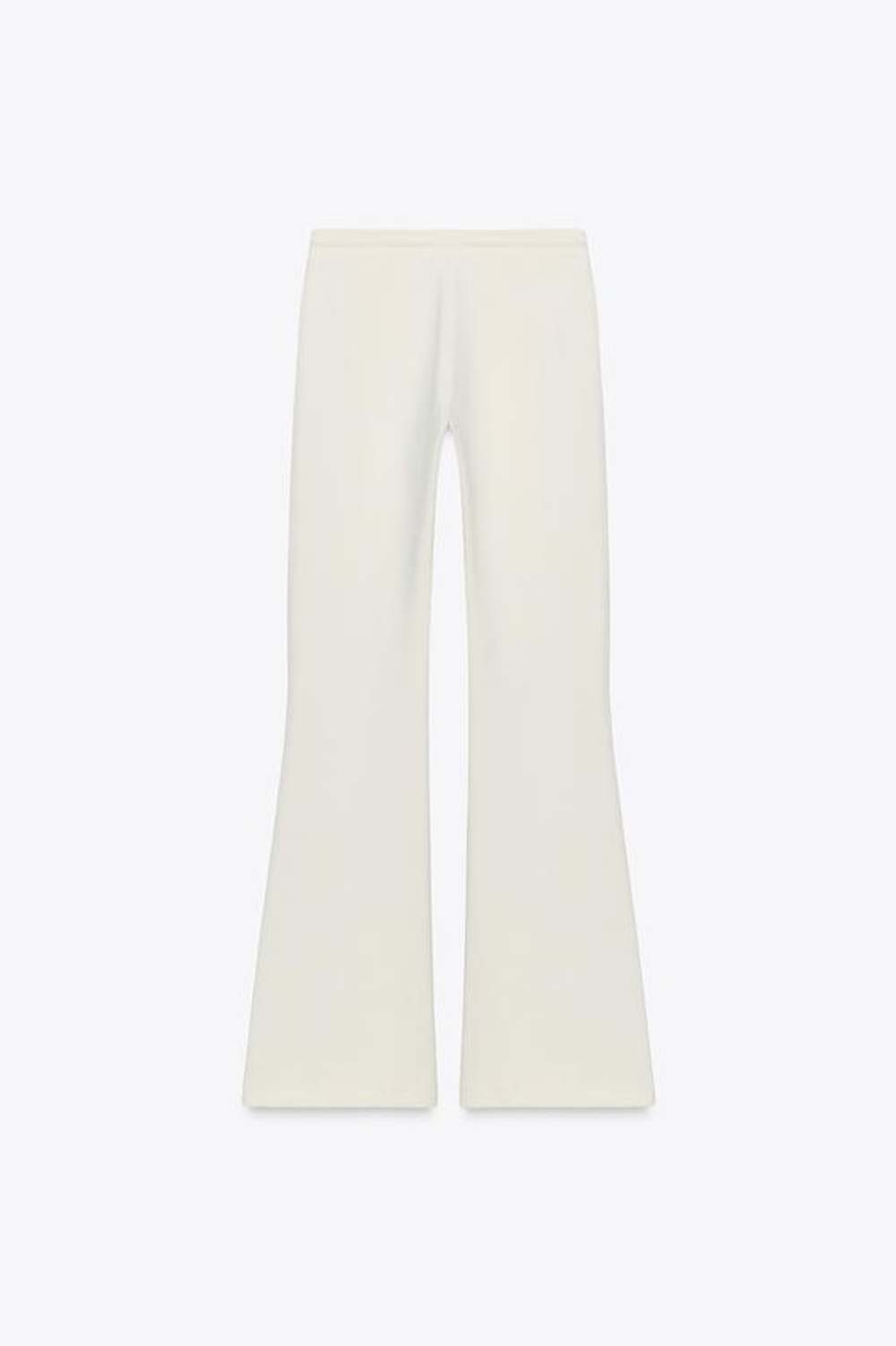 ZARA БРЮКИ-КЛЕШ ИЗ ИНТЕРЛОКА, ЭКРЮ