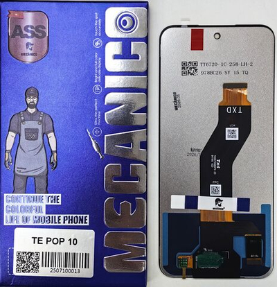 Дисплей Tecno/ Infinix Pop 10/10 Pro/Spark 40/Go 2 NFC/Go 2S/Go 2Pro/Hot 60i; Mecanico ASS (ORG New)
