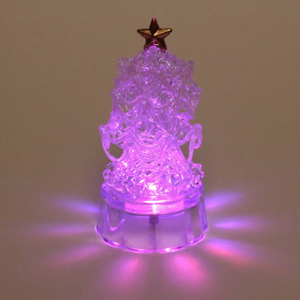 Сувенир с подсветкой «Лесная ёлочка» 7,5*2 см , перламутр