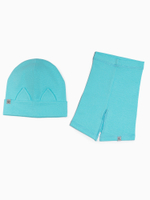 Комплект Шапка трикотажная + снуд (Тиффани) с ушками КИС*