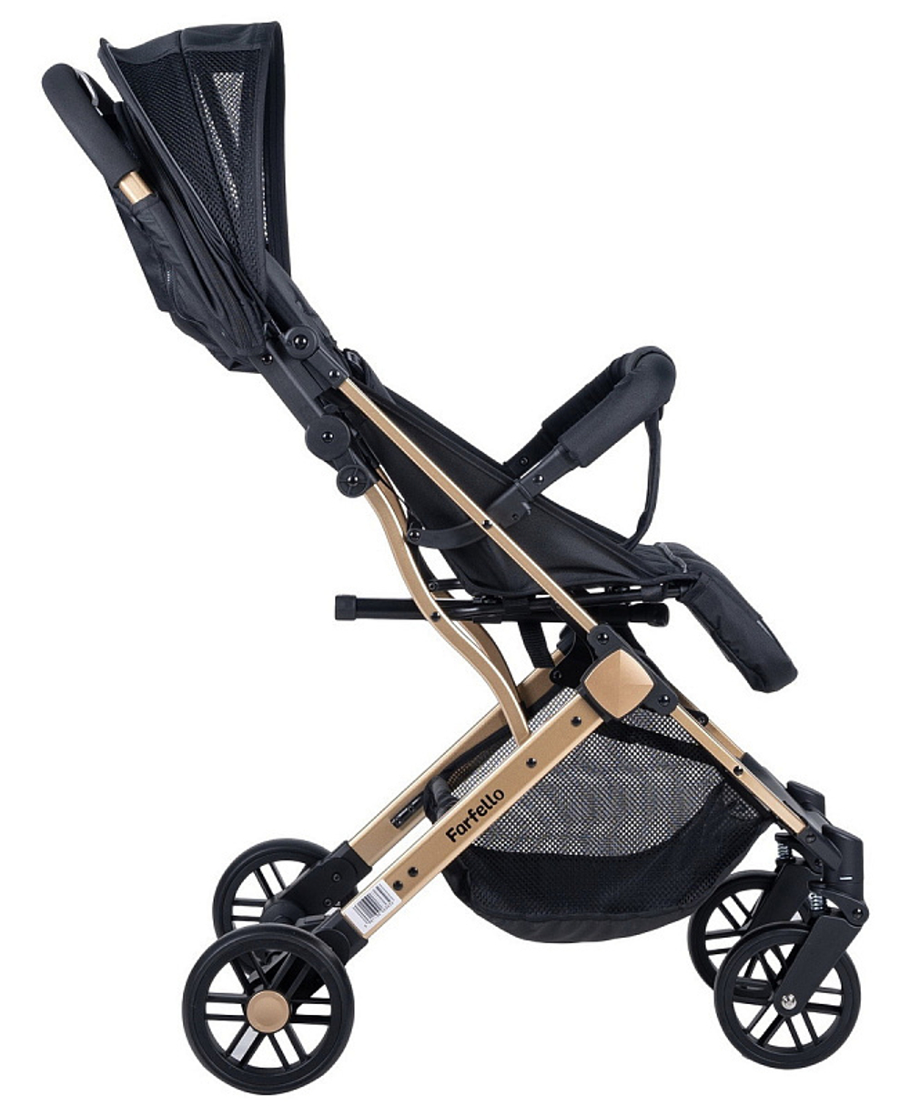 Коляска прогулочная Farfello Comfy Go, золотой черный (Golden black) Артикул: CG-99
