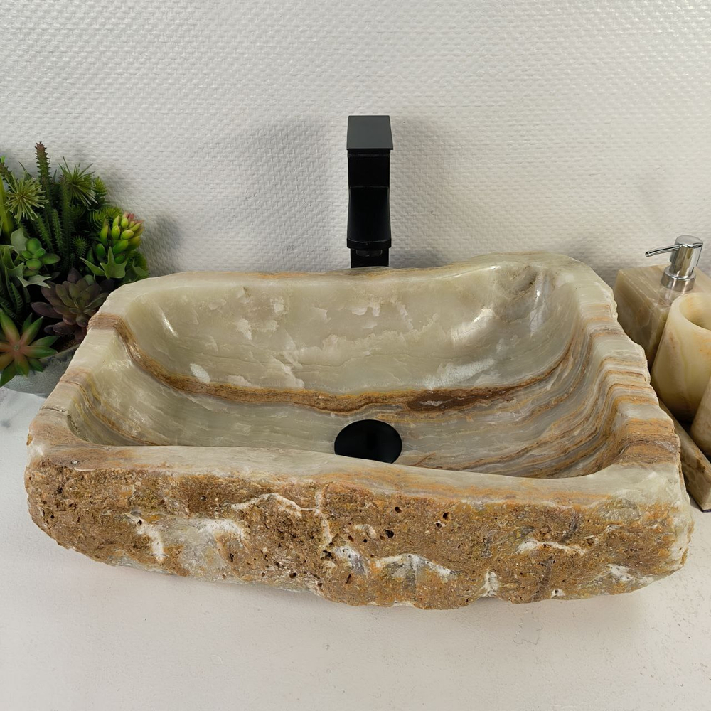 Раковина из оникса Erozy Green EO-60712 (51*36*15)