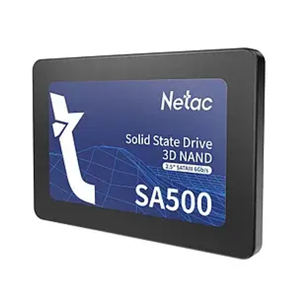 Твердотельный накопитель SSD 480Gb, SATA 6 Gb/s, Netac SA500, 2.5", 3D TLC, 520R/450W