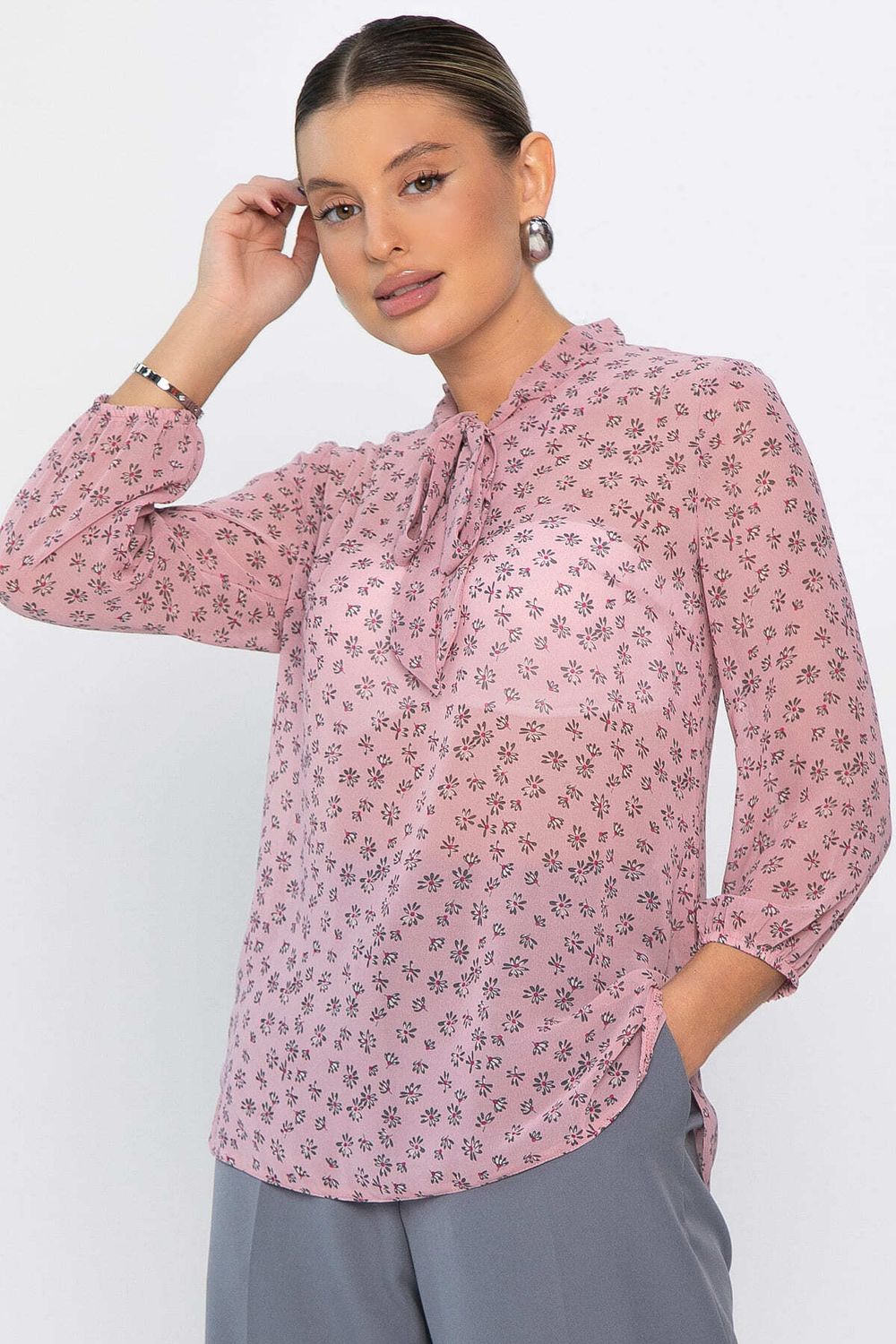 Блуза Флёр (розовая) Б14410-6М LT Collection