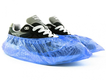 Бахилы Мега прочные синие (с 2-ой резинкой) в евроблоках (2000 шт.), 55 мкр