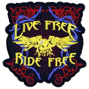 Нашивка Live Free, Ride Free орел (275)
