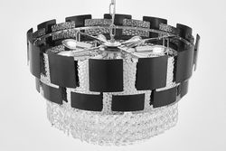 Подвесная люстра LUMINA DECO MOLINA LDP 7045-600 BK+CHR