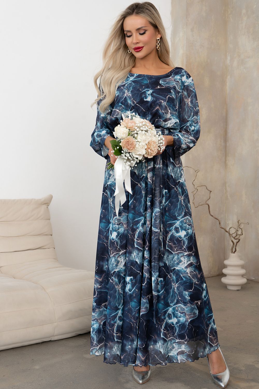 Платье Рафаэлла (синий) Р11-1233/4 Nikol