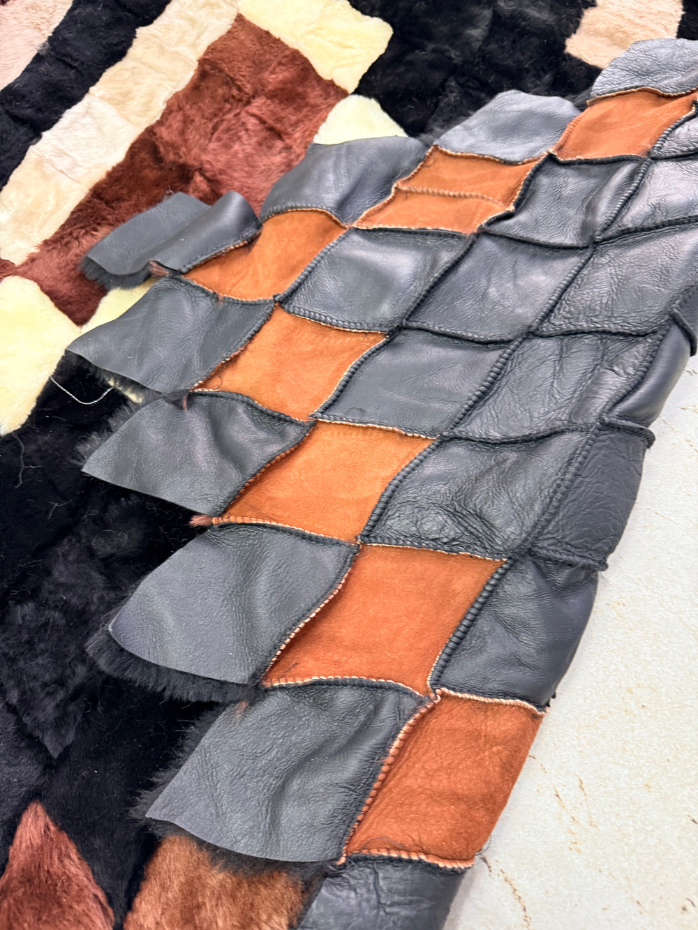 Покрывало меховое ковер из шкуры овчины