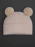 Шапка детская осенняя с помпонами