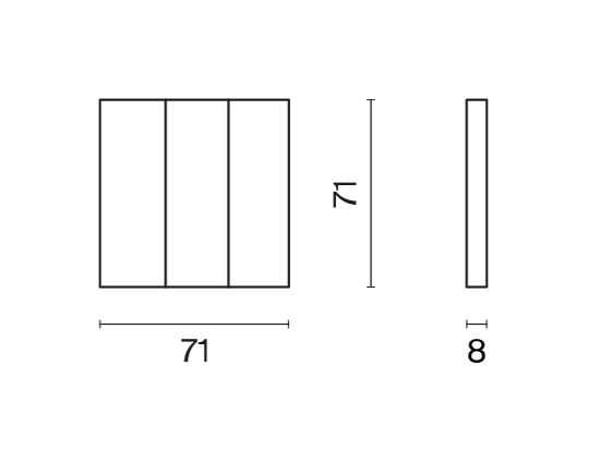 Клавиши для выключателя/переключателя трехклавишного, S70 (кашемир)