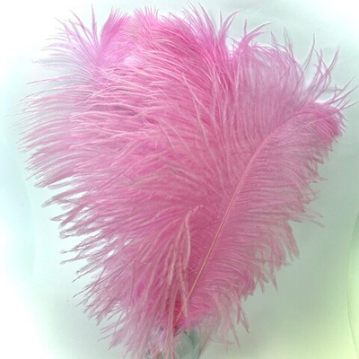 Перо страуса розовое  2 сорт 35 - 40 см.