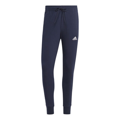 Мужские теннисные штаны adidas Essentials French Terry Tapered Cuff 3-Stripes Training Pants Men - Dark Blue, White