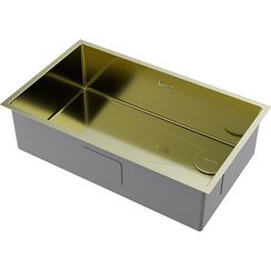 Мойка Omoikiri Taki 74-U/IF-LG Side нерж.сталь/светлое золото