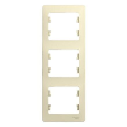 Рамка 3-м Glossa вертикал. беж. SE GSL000207