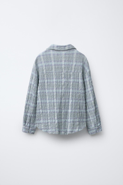 ZARA РУБАШКА В КЛЕТКУ, ЛАВАНДОВО-СИНИЙ