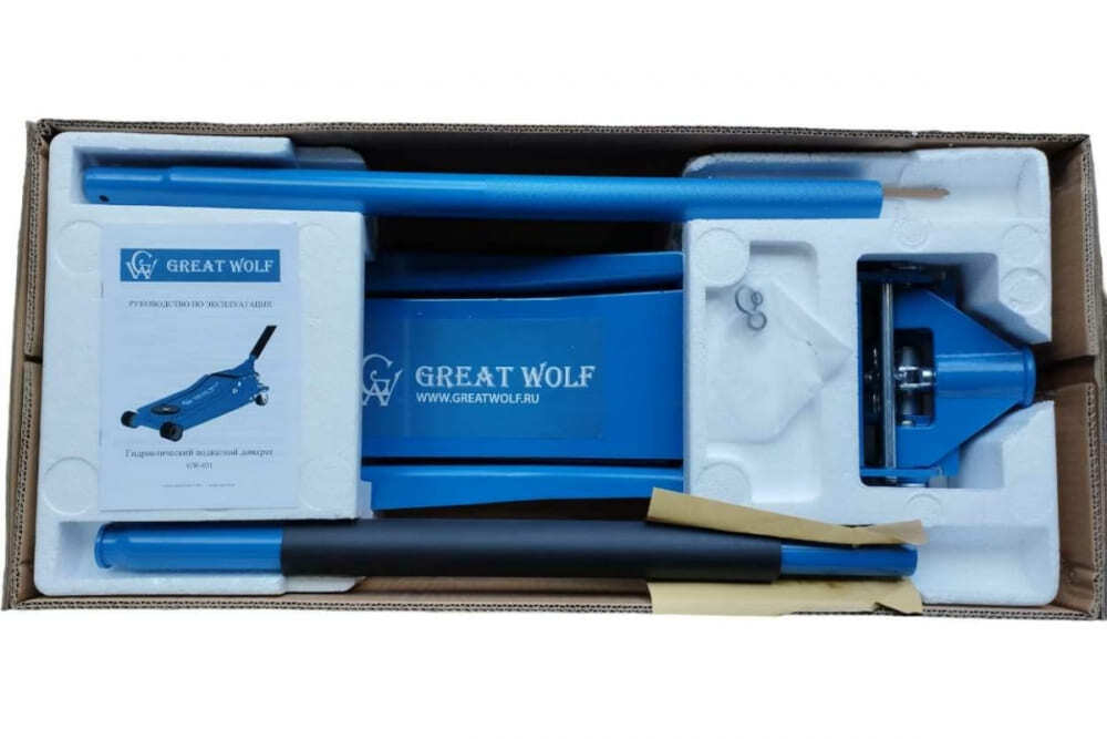 Низкопрофильный гидравлический подкатной домкрат GW-031 3т, 78-505мм Great Wolf