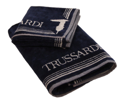 Набор полотенец 2шт Trussardi Frame 002 blue