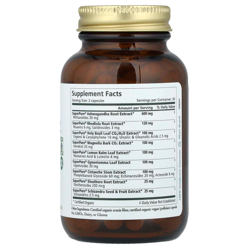 Pure Synergy, Средство от стресса, 60 капсул