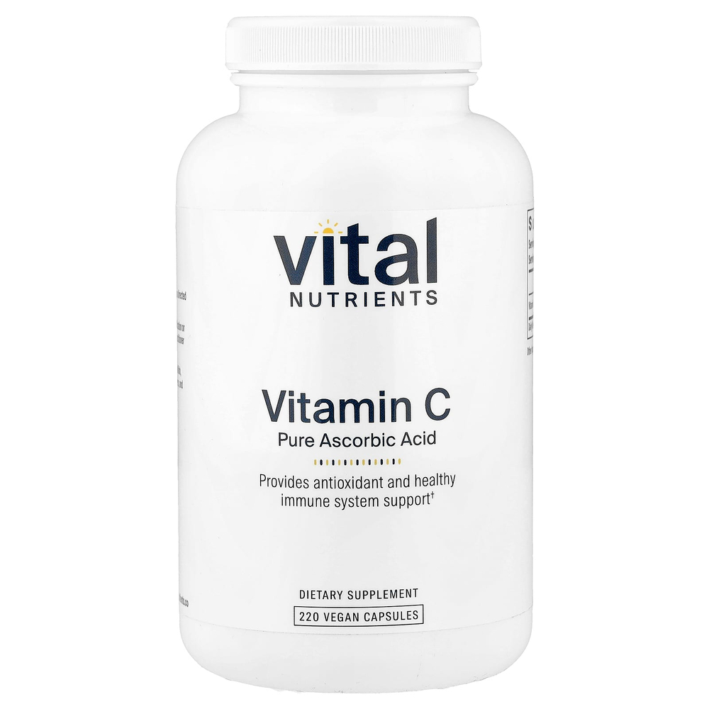 Vital Nutrients, витамин C, 220 веганских капсул (1000 мг в 1 капсуле)
