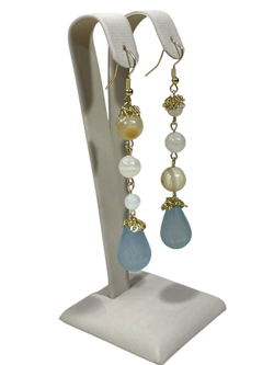 Серьги из оникса и агата