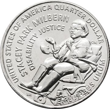 25 центов (1/4 доллара, квотер) 2025 США «Американские женщины - Стейси Парк Милберн» (P)