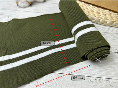 Подвяз ХАКИ с белыми полоск. 14*95