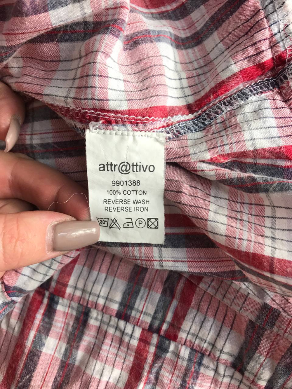 Блузка Attr@ttivo в клетку, маркировка S, визуально на 44 размер