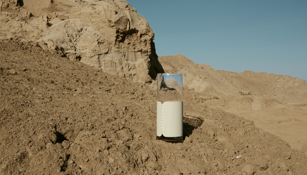 Ваза в кожаном чехле Concord 15 х 40 Айвори