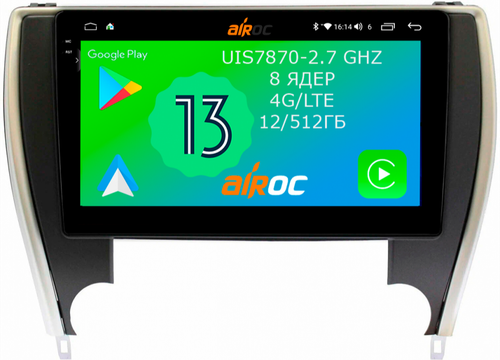 Магнитола для Toyota Camry 2014-2018 (USA) - Airoc 2K AU-1117U Android 13, Быстрейшая, SIM-слот