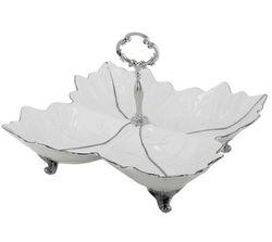 Lenardi 666-381 Менажница 27см ARGENTO в под.уп.(х4)Фарфор