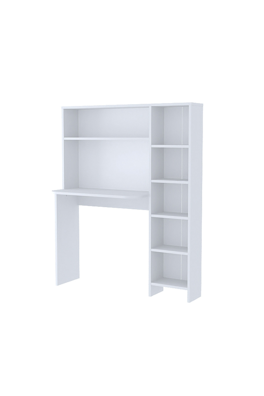 Стол рабочий с полками для книг 120х140 - белый