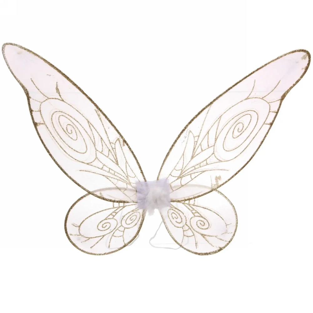 Карнавальный аксессуар Крылья «Взмах пера» (крылья 48*44 см), Белый/золото