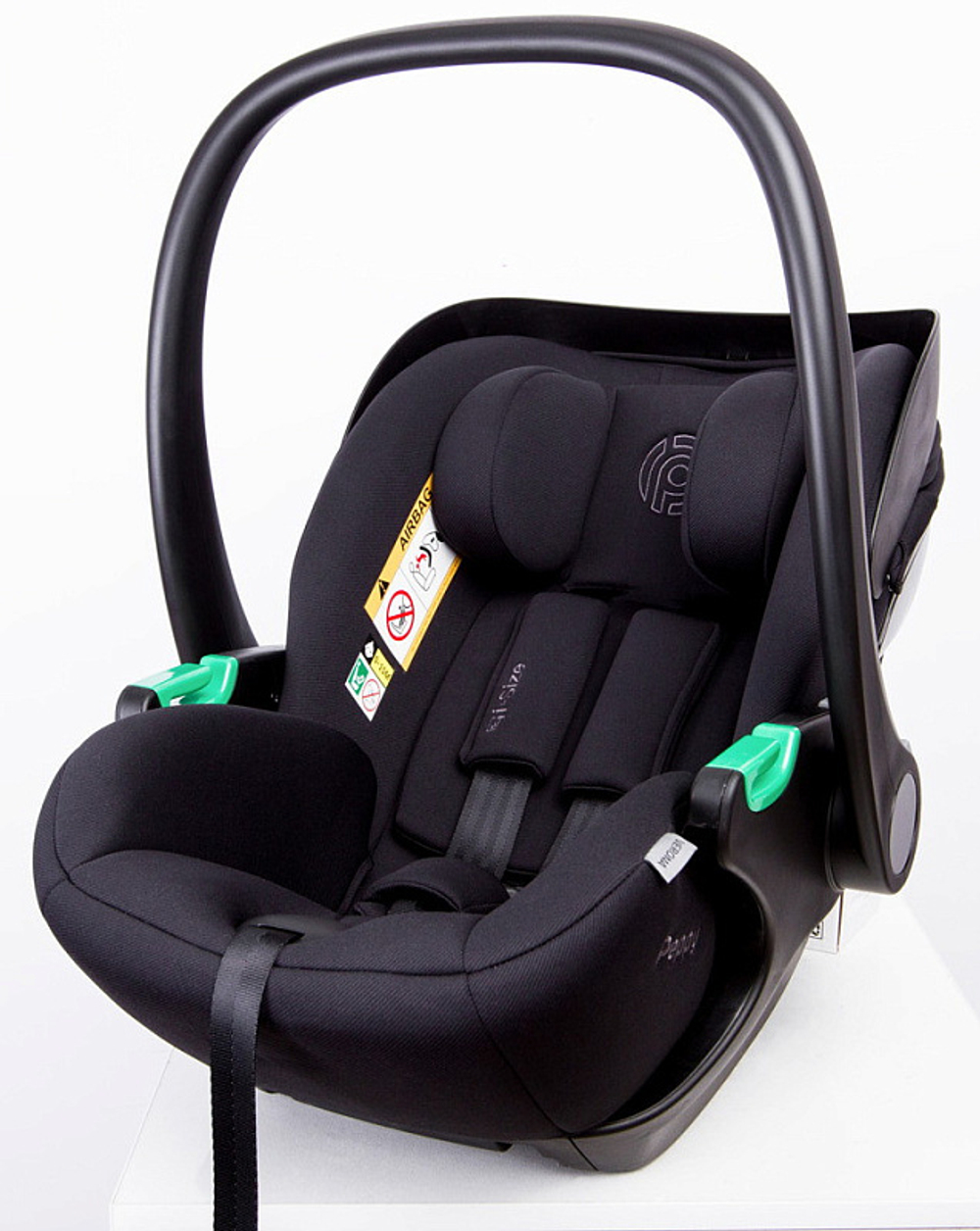 Детская коляска Peppy Monaco 3 в 1 с автокреслом Verona Black Mint (мятный), рама черная