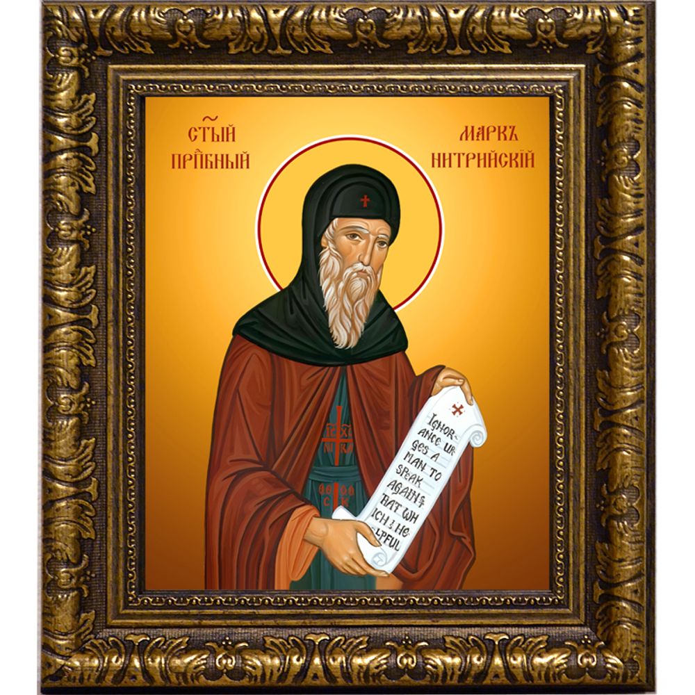 Марк Нитрийский, Египетский преподобный подвижник. Икона на холсте.
