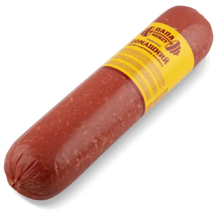 Сервелат Домашний Папа Может варено-копченая 840 гр