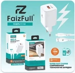 Зарядное устройство FaizFull FC120 18W QC3.0 3A USB + кабель lightning White