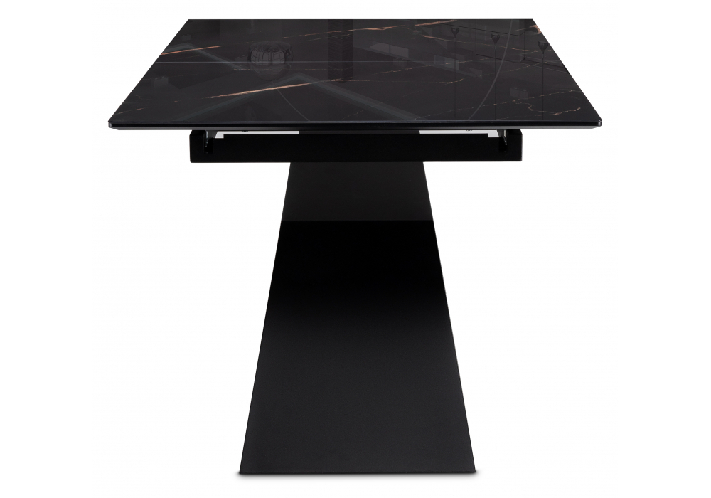 Стол стеклянный Woodville Денхольм 240(290)х100х75 обсидиан, черный
