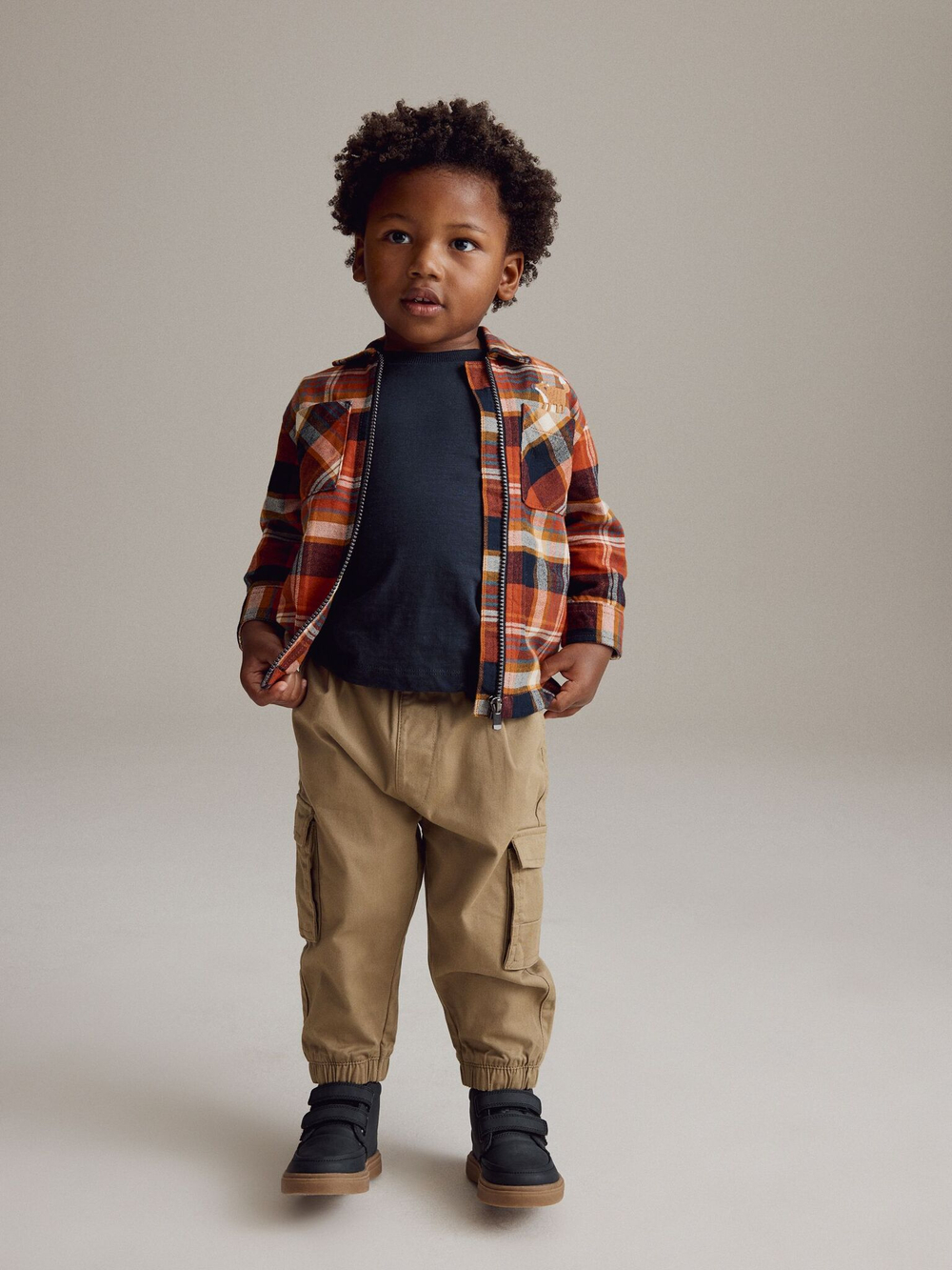 Рубашка на молнии для мальчика Next K83-320, Кирпичный, Синий