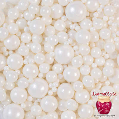 Посыпка МИКС "ШАРИКИ БЕЛЫЕ АССОРТИ", 50 гр.