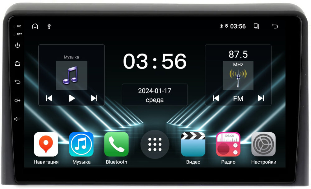 Магнитола для Hyundai Sonata 2017-2019 (LF) - FarCar DX1054M монитор 9" IPS на Android 13, 4+64Гб, CarPlay