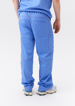 Брюки медицинские мужские Гекай, эйр блю хлопок